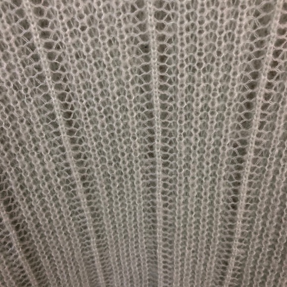 ASOS Sweater Womens 10 Green Open Knit Pullover Ruffles Lightweight - Picture 4 of 10